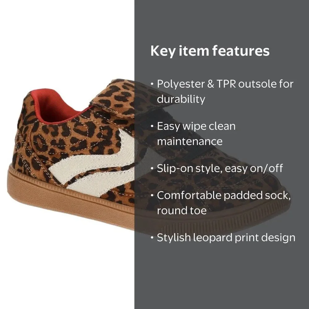 Madden NYC Girl’s NEW Fold Over Sneakers Leopard Print Lace Up Shoes Casual Sz 5